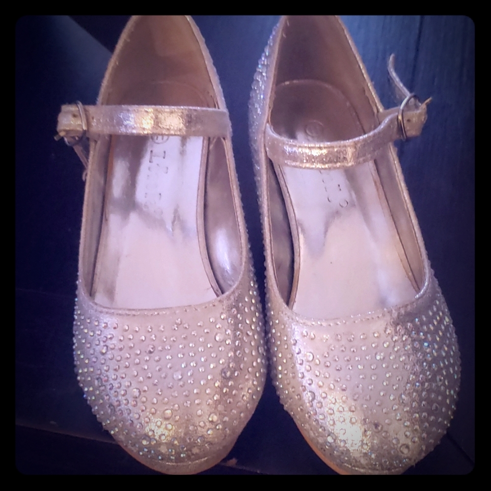 little girls princess rhinestone high heels